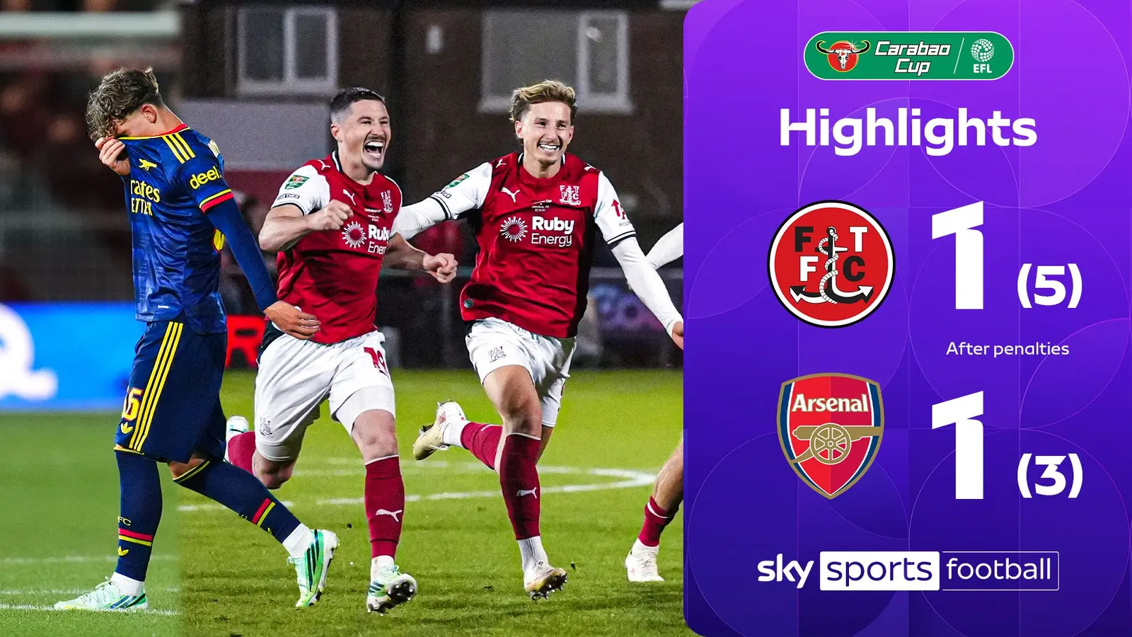 Arsenal eliminat de echipa din League Two în Cupă